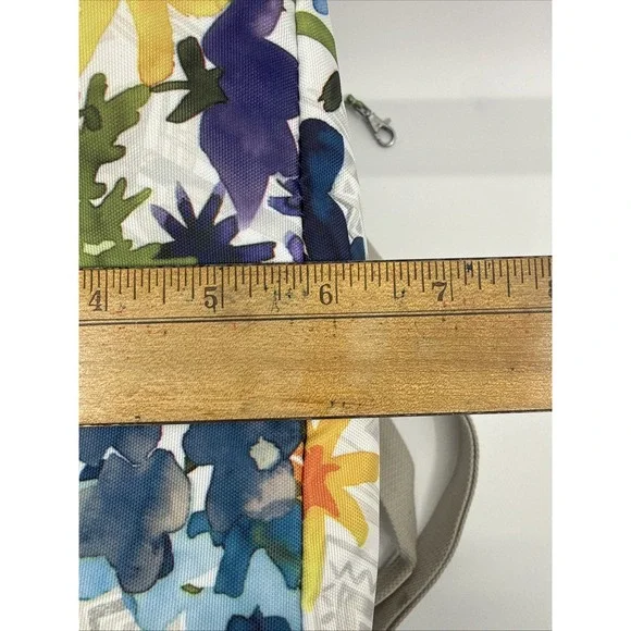 Kipling Flower Power Felicity Nylon Shoulder Bag Top Handle Spring Design - Picture 12 of 12